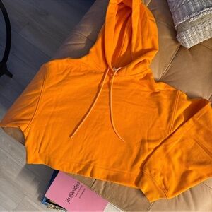 ALO Yoga Orange Cropped Hoodie